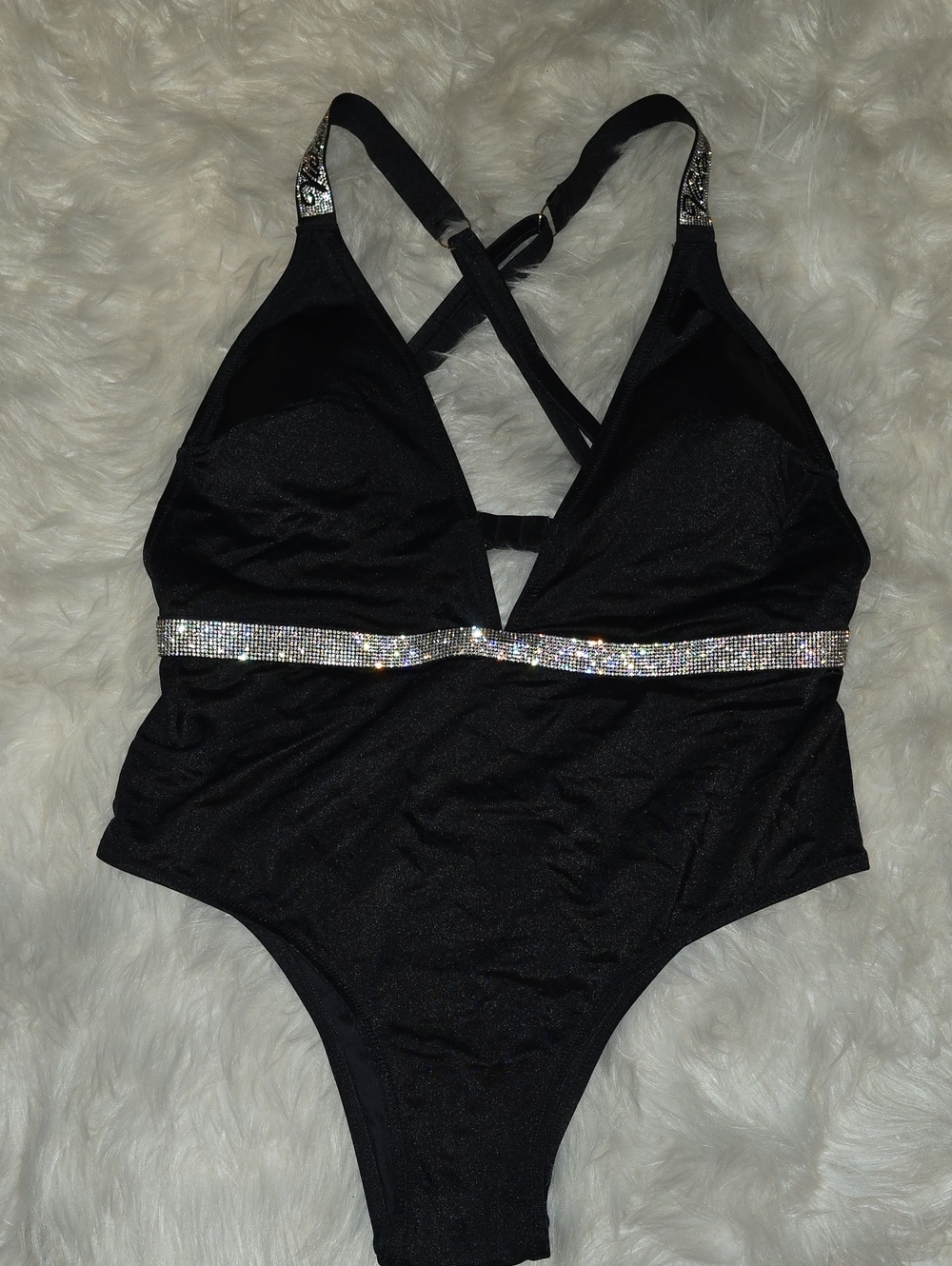 Victoria's Secret Shine Strap Montanita Plunge One Piece Swimsuit L